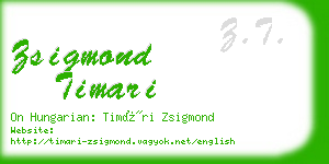 zsigmond timari business card